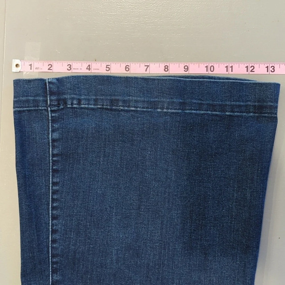 Pilcro Dark Blue Flare & Wide Leg Jeans - Picture 13 of 14